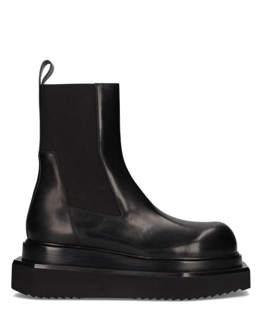 メンズ Rick Owens Beatle Turbo Cyclops レザーブーツ ブラック