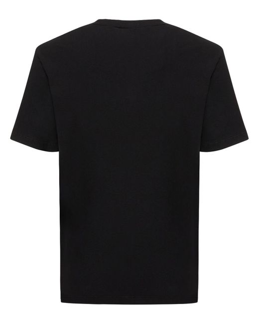 Camiseta de algodón jersey estampada DSquared² de hombre de color Black