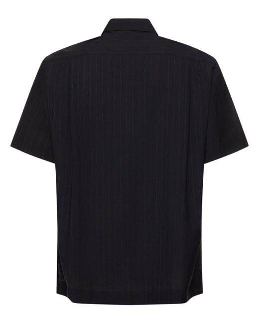 Sacai Black Chalk Striped Shirt for men