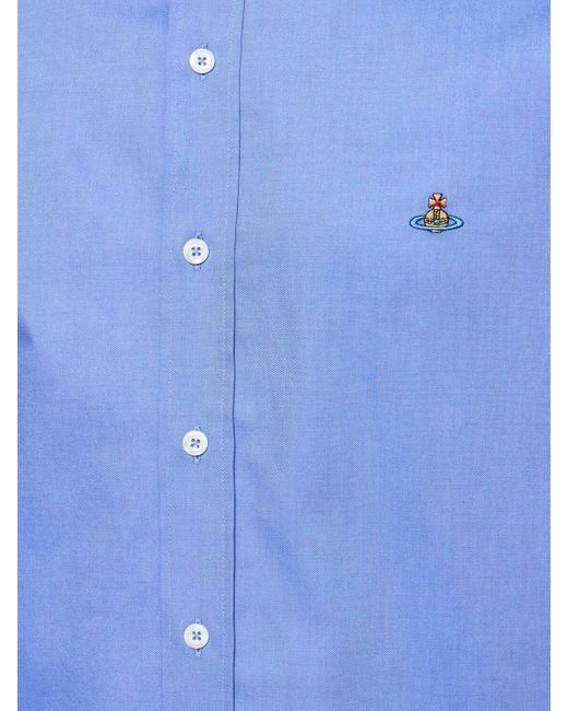Chemise en popeline de coton à 2 boutons Vivienne Westwood pour homme en coloris Blue