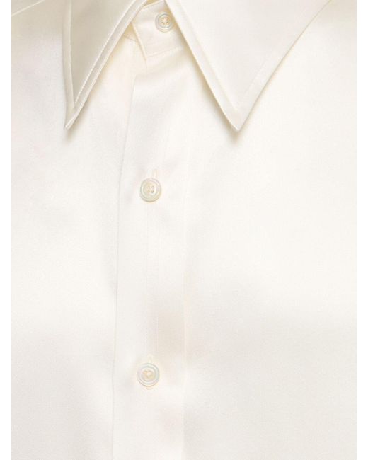 Tom Ford Schmales Seidenhemd in White für Herren