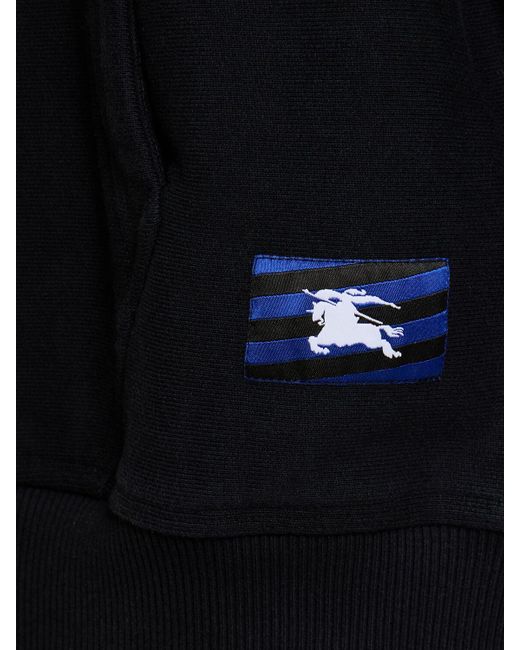 Burberry Hoodie Aus Baumwolle Mit Logodruck in Blue für Herren