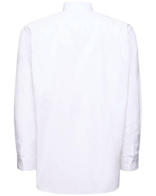 Camisa de algodón popelina estampada Comme des Garçons de hombre de color White