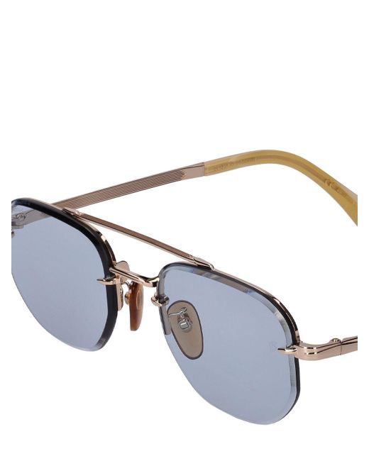 David Beckham Multicolor Db Geometric Stainless Steel Sunglasses for men