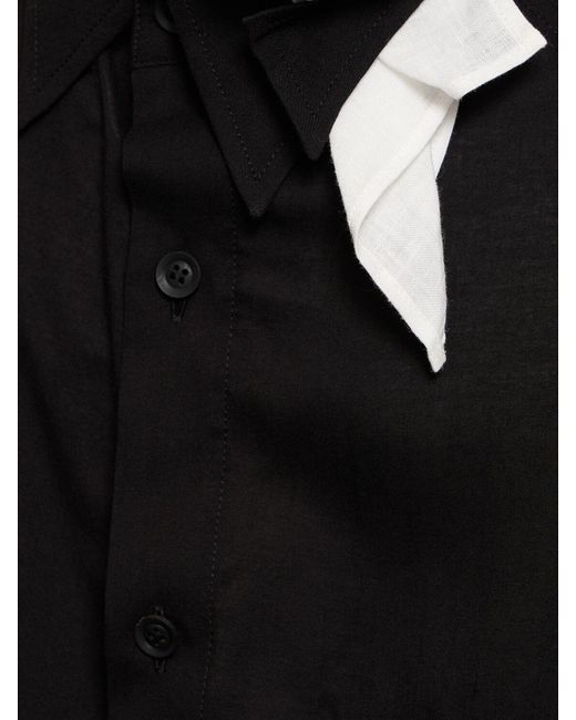 Camicia a-unfixed di Yohji Yamamoto in Black da Uomo