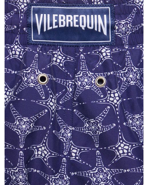 Vilebrequin Blue Moorea Print Nylon Twill Swim Shorts for men