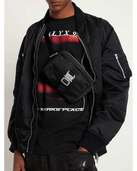 1017 ALYX 9SM Black Metal Buckle Nylon Belt Bag for men