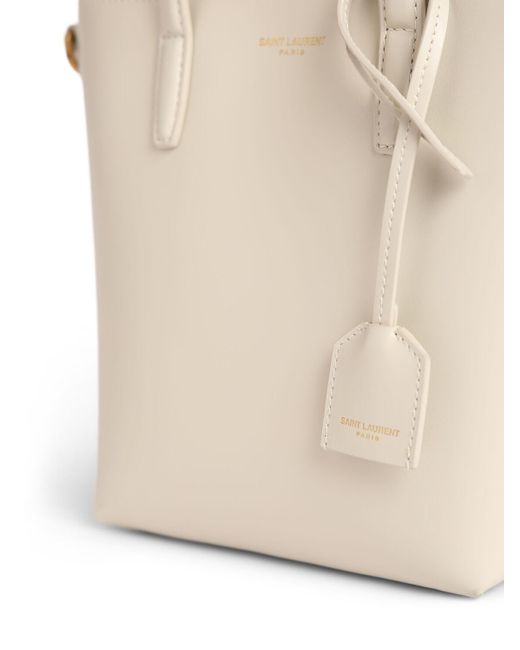 Saint Laurent Natural Mini Toy Leather Shopping Bag