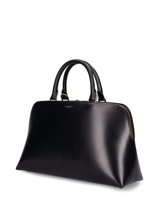 Bolso sac de jour de piel Saint Laurent de color Black