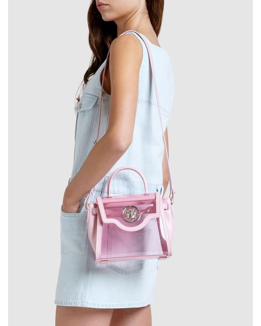 Versace Pink Transparent Plexi Top Handle Bag