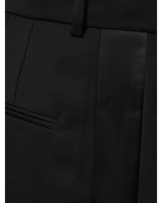 Wardrobe NYC Black Straight Wool Evening Pants