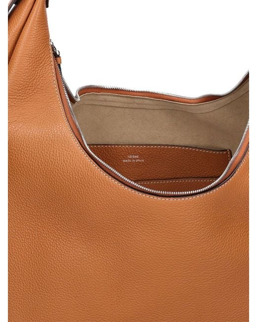 Totême  Brown Belt Hobo Leather Shoulder Bag