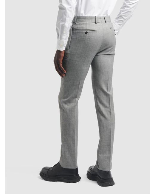 Alexander McQueen Gray Wool Pants for men