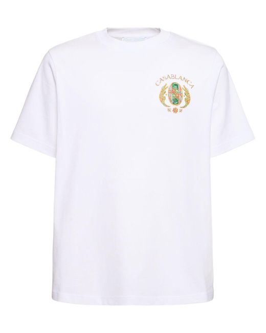 Casablancabrand T-shirt Aus Bio-baumwolle "joyaux D'afrique'" in White für Herren