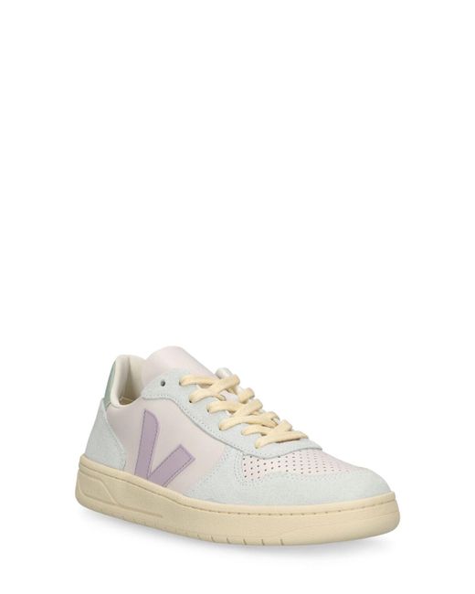 Veja V-10 レザースニーカー White