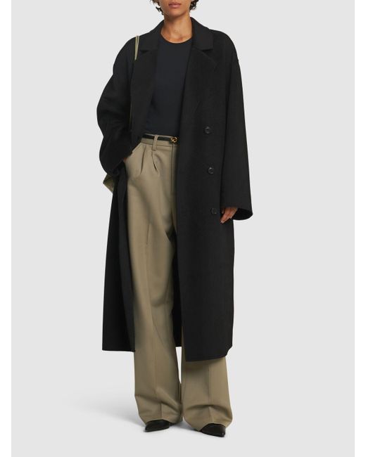 Loulou de Saison Borneo ウールブレンドコート Black