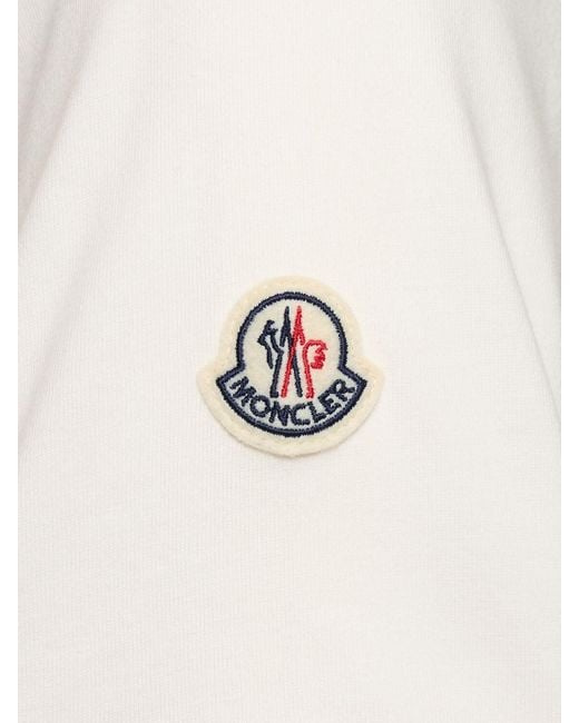Moncler T-shirt Aus Baumwolljersey Mit Logo in White für Herren