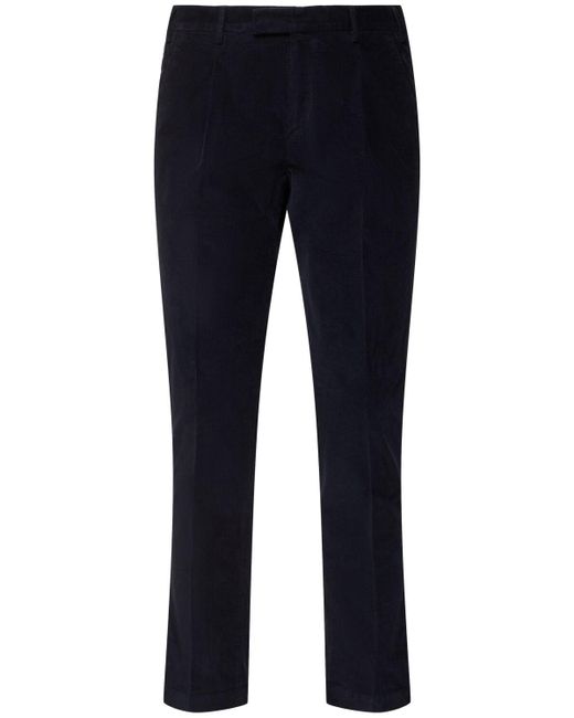 PT Torino Blue Master Stretch Cotton Blend Satin Pants for men