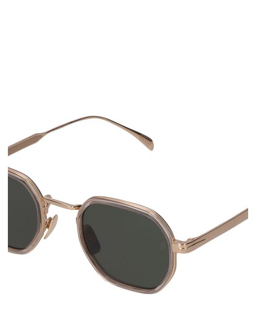 David Beckham Gray Db Geometrical Titanium Sunglasses for men