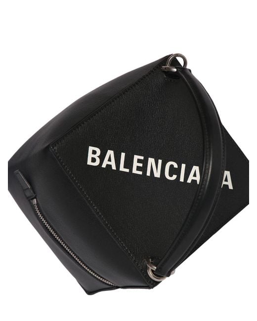 Petit sac à main en cuir 4x4 Balenciaga en coloris Black