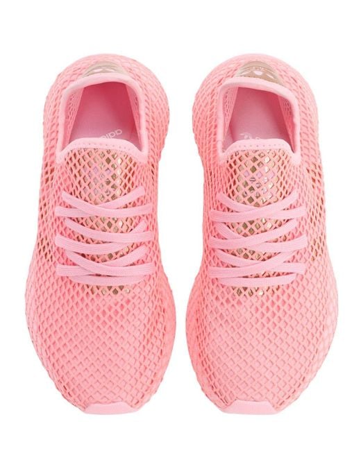 adidas deerupt white and pink