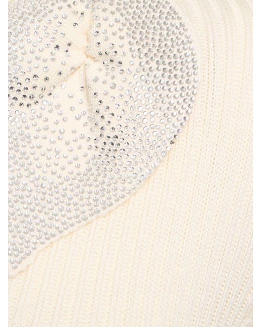 Robe longue en maille de coton GIUSEPPE DI MORABITO en coloris White
