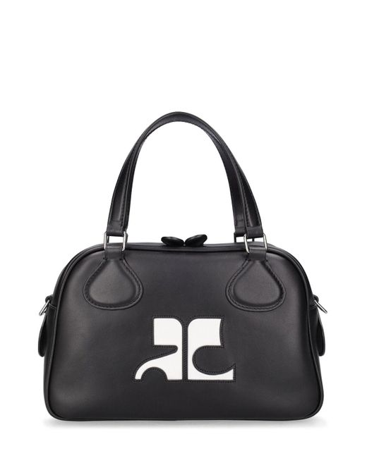 Sac à main en cuir ac bowling Courreges en coloris Black