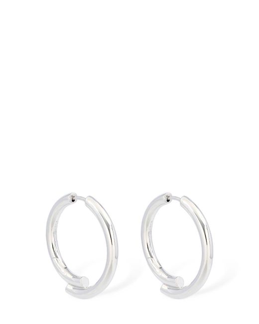 Otiumberg White Chaos Hoop Earrings