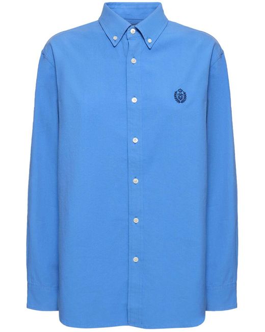 DUNST Blue Classic Cotton Boyfriend Shirt
