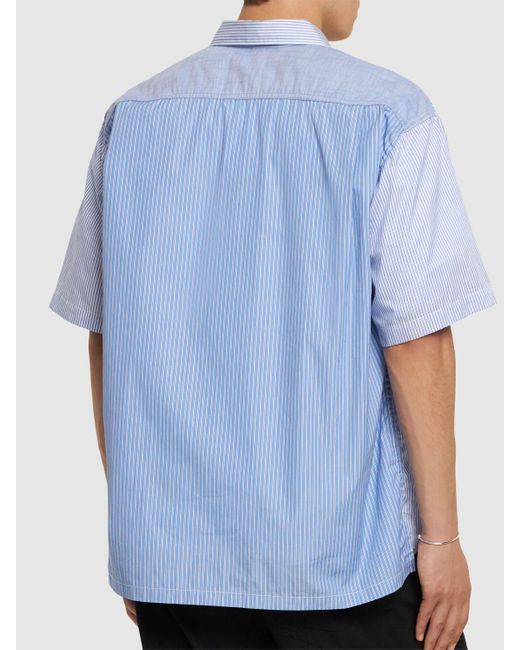 Comme des Garçons Blue Cotton Short Sleeve Shirt for men