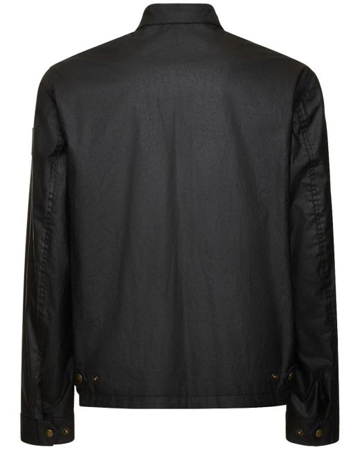Belstaff Black Walkham Waxed Cotton Biker Jacket for men