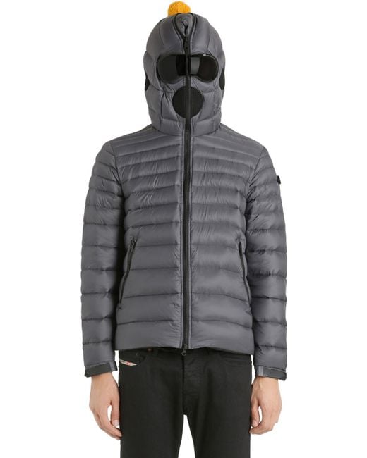 Ai Riders On The Storm Gray Nylon Micro Ripstop Down Jacket for men