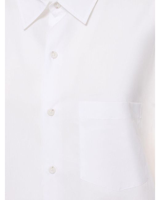 Ann Demeulemeester White Langes Hemd Aus Baumwollpopeline "dete"