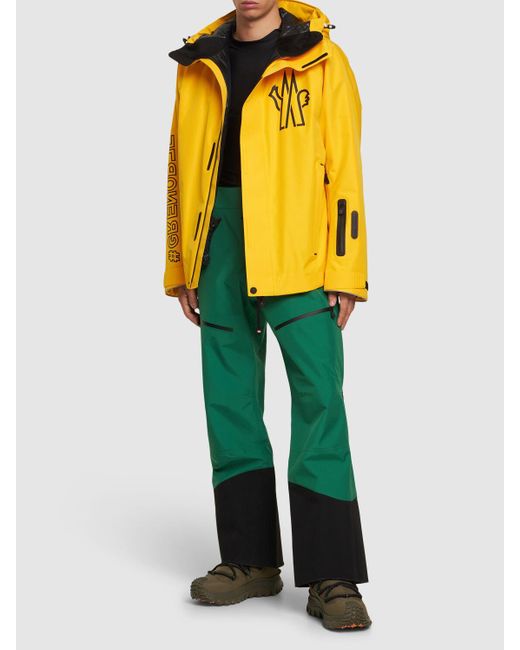 3 MONCLER GRENOBLE Yellow Mariond Gore-tex Nylon Ski Jacket for men