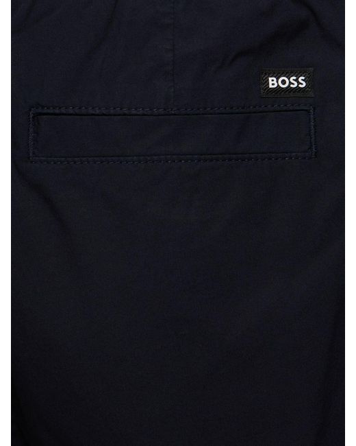Shorts de algodón Boss de hombre de color Blue