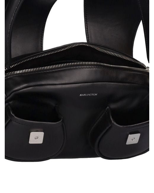 16Arlington Black Kikka Leather Shoulder Bag