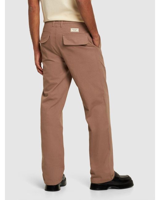 Honor The Gift Herringbone Cotton Pants in Brown for Men | Lyst UK
