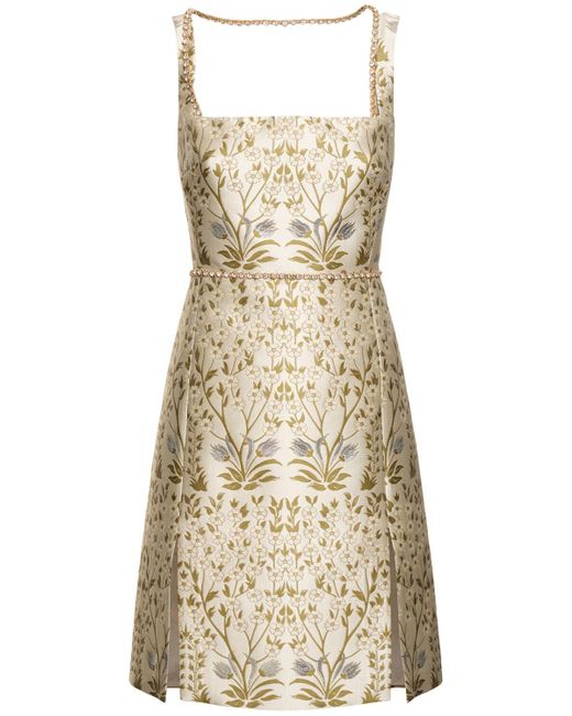 Giambattista Valli Natural Jacquard Mini Dress