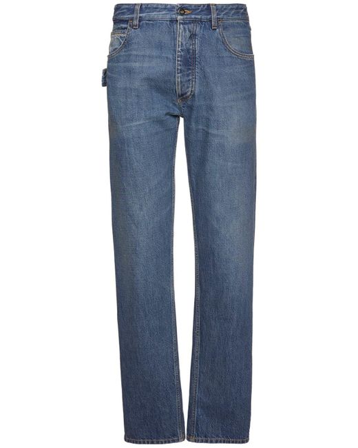 Bottega Veneta Cotton Denim Jeans in Mid Blue (Blue) for Men | Lyst