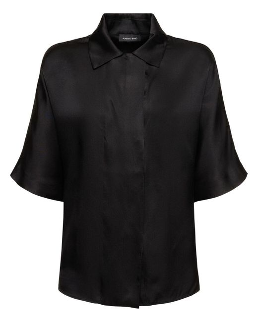 Camisa de seda Anine Bing de color Black