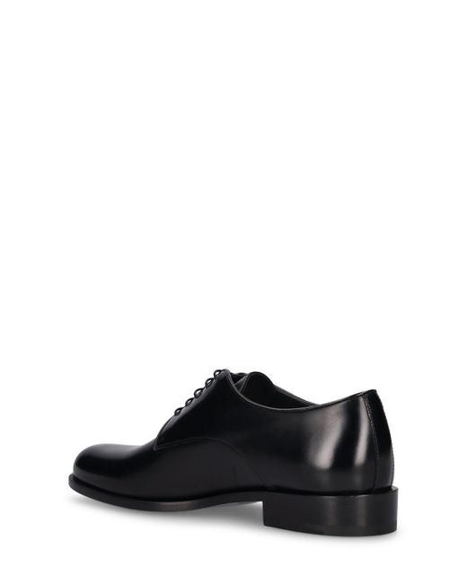 Zapatos de piel con cordones Giorgio Armani de hombre de color Black