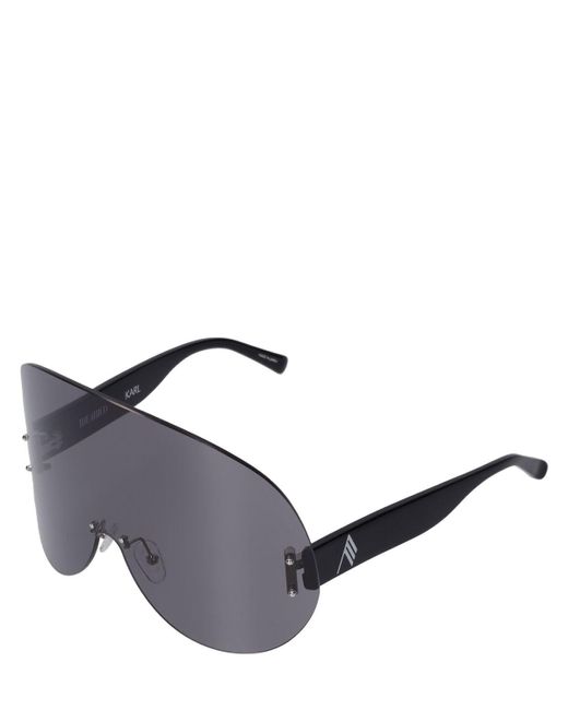 The Attico Gray Karl Oversize Mask Acetate Sunglasses