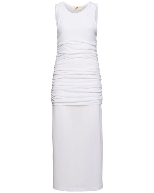 BITE STUDIOS White Romana Layered Sheer Tank Dress