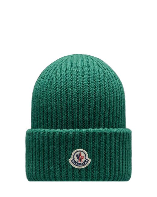 Cappello beanie in misto cashmere di Moncler in Green da Uomo