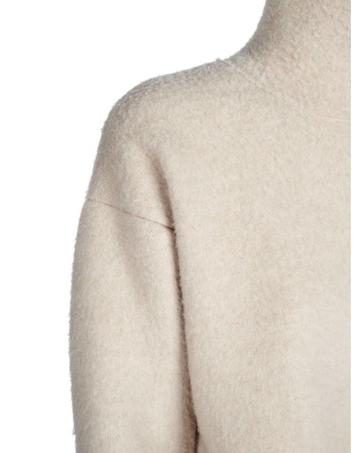 The Row White Erise Brushed Wool Knit Sweater