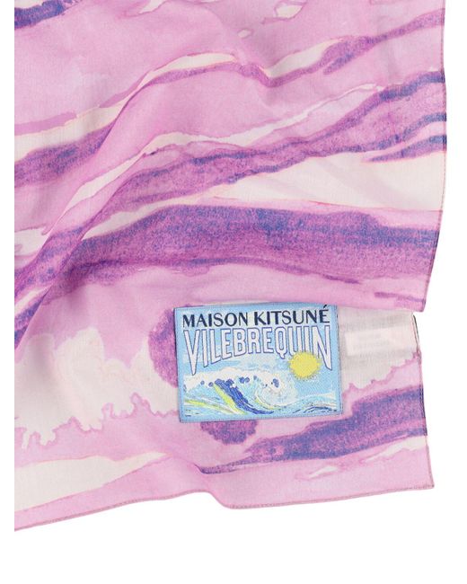 Vilebrequin Pink X Maison Kitsuné Beach Towel for men
