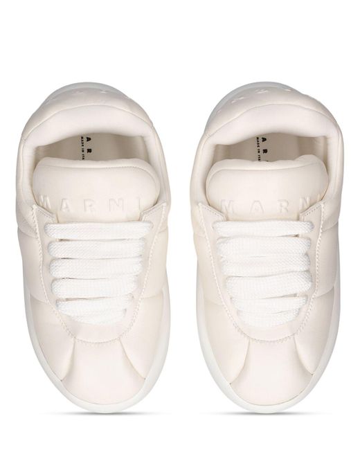 Marni Natural Chunky Soft Leather Low Top Sneakers for men