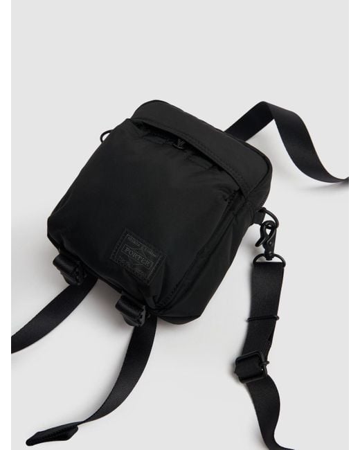 Porter-Yoshida and Co Black Senses Vertical Nylon Crossbody Bag for men
