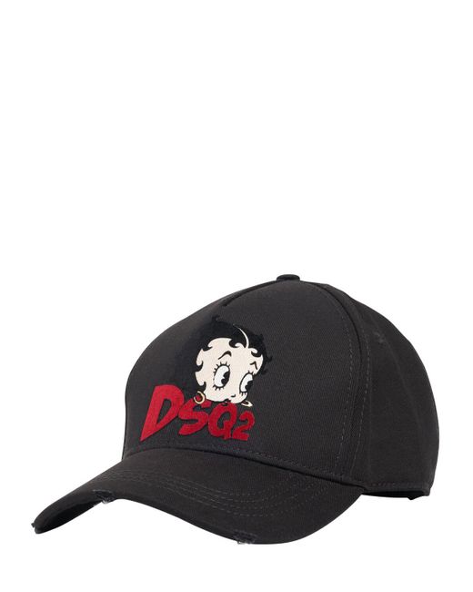 Cappello baseball betty boop di DSquared² in Black da Uomo