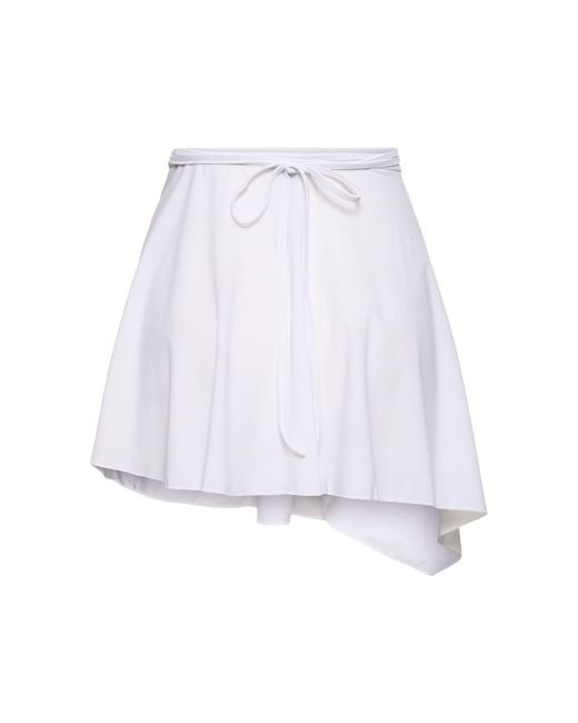 Jupe sarong courte en lycra icon DSquared² en coloris White